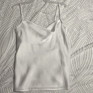 Express spaghetti strap dress top. Shiny white